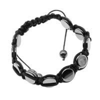 Magnetic Jewelry Bracelet, Magnetic Hematite, Round, polished, 9x9x4mm, Sold Per Approx 23 cm Strand