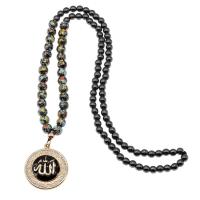 Magnetic Necklace Magnetic Hematite Round silver color plated Sold Per Approx 36 cm Strand