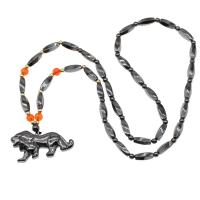 Magnetic Necklace, Magnetic Hematite, Animal, silver color plated, 47x25x7mm, Sold Per Approx 36 cm Strand