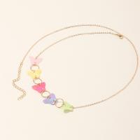 Alloy Waist Chain plated mixed colors 803mm Sold By Strand