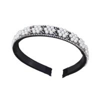 Hair Bands, Plastic, with Plastic Pearl, for woman & with rhinestone, more colors for choice, 120x390mm, Sold By PC