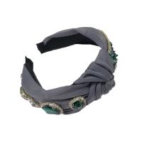 Hair Bands, Cloth, for woman & with rhinestone, more colors for choice, 120x390mm, Sold By PC