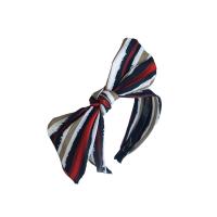 Hair Bands, Cloth, printing, for woman & with ribbon bowknot decoration & stripe, more colors for choice, 120x390mm, Sold By PC