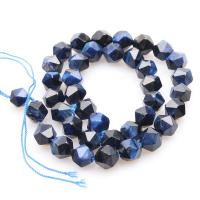 Natural Tiger Eye Beads, polished, DIY & different size for choice & faceted, blue, Sold By Strand