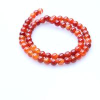 Natural Crackle Agate Beads, Round, polished, DIY & different size for choice & faceted, red, Sold By Strand
