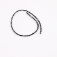 Nicht-magnetische Hämatit Perlen, Non- magnetische Hämatit, rund, poliert, DIY & verschiedene Größen vorhanden & facettierte, schwarz, verkauft von Strang