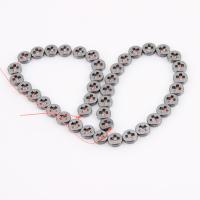 Nicht-magnetische Hämatit Perlen, Non- magnetische Hämatit, rund, plattiert, DIY, schwarz, 10mm, 40PCs/Strang, verkauft von Strang