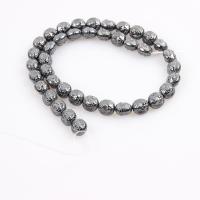 Nicht-magnetische Hämatit Perlen, Non- magnetische Hämatit, rund, plattiert, DIY, schwarz, 10mm, 39PCs/Strang, verkauft von Strang