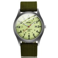 Pánské náramkové hodinky, Zinek, s Textilní kůže & Sklo & Nerez, pro muže & lupínkovým, více barev na výběr, nikl, olovo a kadmium zdarma, 225x20mm, Prodáno By PC