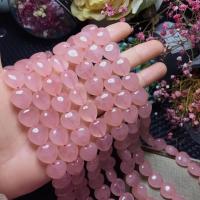 Natural Rose Quartz Beads Heart polished Length Approx 39 Inch Sold By PC