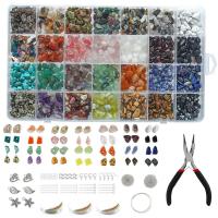 Natural Gravel Jewelry Finding Set, DIY & different styles for choice & mixed, 220*129*21mm, Sold By Box