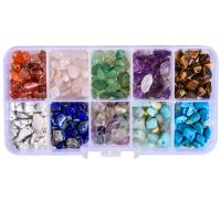 Gemstone фишки, Природный гравий, DIY & разные стили для выбора & разнообразный, 4-8mm,125*65mm, продается Box