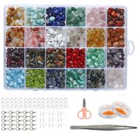 Natural Gravel Jewelry Finding Set with Zinc Alloy DIY & mixed Sold By Box