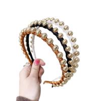 Hair Bands Cloth with zinc alloy bead for woman Sold By PC