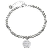Stainless Steel Jewelry Bracelet silver color plated fashion jewelry & for woman 4mm Sold Per 6.5 Inch 1.5 Inch Strand