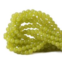 Natural Chalcedony Bead, Green Calcedony, Round, polished, DIY & different size for choice, green, Sold By Strand