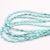 Turquoise Beads Leaf polished DIY turquoise blue Sold By Strand