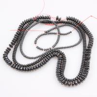 Non Magnetic Hematite Beads Abacus plated DIY black Sold By Strand