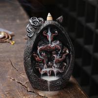 Backflow Incense Burner, Resin, plated, for home and office & durable, 130x190x95mm, Sold By PC