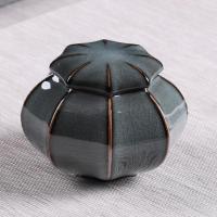 Porcelæn Tea Caddy, forgyldt, Bæredygtig & Korrosionsbestandig, 115x85mm, Solgt af PC