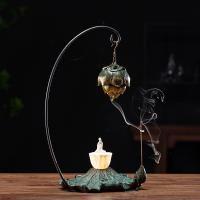 Backflow Incense Burner, Porcelain, plated, for home and office & durable & different styles for choice, more colors for choice, 220x125x340mm, Sold By PC