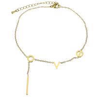 Stainless Steel smycken Armband, ROSTFRITT STÅL, plated, mode smycken & för kvinna, guld, 10x7mm,2x19mm,1.5mm, Såld Per 8.5 inch, 2 inch Strand