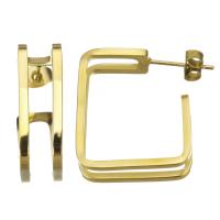 Roestvrij staal Stud Earrings, plated, mode sieraden & voor vrouw, goud, 8x23mm, Verkocht door pair