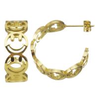 Brincos de garanhão de aço inoxidável, banhado, joias de moda & para mulher, dourado, 8.50x23mm, vendido por par