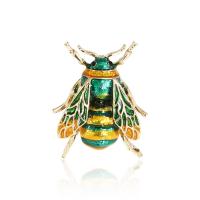 Zinc Alloy Brooches Bee plated for woman & enamel nickel lead & cadmium free Sold By PC