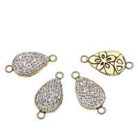 Stainless Steel Connector silver color plated micro pave cubic zirconia Sold By Bag