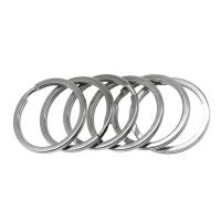 Stainless Steel Split Ring, silver color plated, other effects, 32x32x3mm, Approx 100PCs/Bag, Sold By Bag