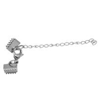 Stainless Steel Lobster Claw Cord Clasp silver color plated other effects Approx Sold By Bag