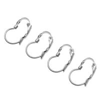 Stainless Steel Lever Back Earring Component, silver color plated, other effects, 16x10x4mm, Approx 100PCs/Bag, Sold By Bag