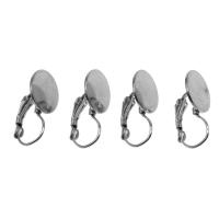 Edelstahl-Hebel zurück Ohrring-Komponente, Edelstahl, silberfarben plattiert, andere Effekte, 20x10x2mm, ca. 100PCs/Tasche, verkauft von Tasche