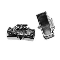 Stainless Steel Slide Charm, silver color plated, other effects, 49x24x16mm, Approx 10PCs/Bag, Sold By Bag