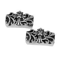 Stainless Steel Slide Charm silver color plated other effects Approx Sold By Bag