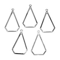 Stainless Steel Pendants, silver color plated, other effects, 39x23x1mm, Approx 100PCs/Bag, Sold By Bag