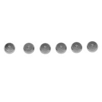 Perlas de acero inoxidable, Esférico, chapado en color de plata, otros efectos, 6x6x3mm, aproximado 100PCs/Bolsa, Vendido por Bolsa