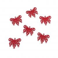 Hair Accessories DIY Findings, Iron, painted, red, 22x18mm, 100PC/Bag, Sold By Bag