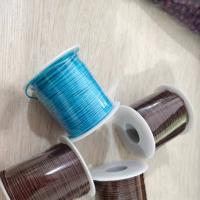 Fashion Cord smykker, Vokset Cotton Cord, med plast spole, flere farver til valg, 50m, Solgt af Spool