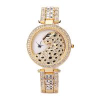 Damen Armbanduhr, Edelstahl, plattiert, Modeschmuck & für Frau & wasserdicht & mit Strass, keine, 250x16mm, verkauft von PC