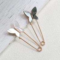 Zinc Alloy Brooches with Shell gold color plated DIY nickel lead & cadmium free Sold By PC