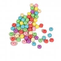 Perle acrylique, vernis au four, DIY, couleurs mélangées, 11mm, 500sol/sac, Vendu par sac