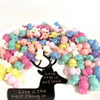 Solid Color Akril gyöngyök, Cukorka, kemencében lakk, DIY, kevert színek, 9x18mm, 500G/Bag, Által értékesített Bag