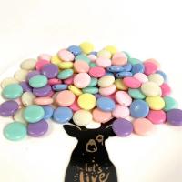 Perles acrylique de couleur unie, Rond, vernis au four, DIY, couleurs mélangées, 5.70x13.50mm, 750PC/sac, Vendu par sac