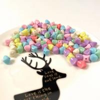 Perles en plastique, DIY, couleurs mélangées, 9mm, 500sol/sac, Vendu par sac