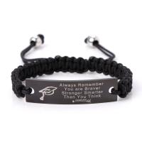Stainless Steel Jewelry Bracelet, fashion jewelry & different styles for choice & for man, black, 12x45mm, Sold By Strand