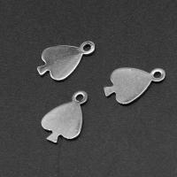 Stainless Steel Heart Pendants, silver color plated, 12x6x1mm, Approx 200PCs/Bag, Sold By Bag