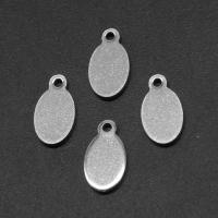 Stainless Steel Extender Chain Drop, Ellipse, silver color plated, 13x7x1mm, Approx 200PCs/Bag, Sold By Bag