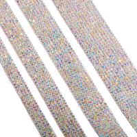 Lampwork Rhinestone Sticker, plated, more colors for choice, 30mm, 0.91m/Yard, Sold By Yard